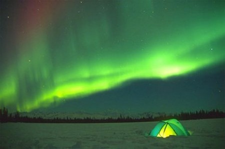 aurora boreal en Alaska